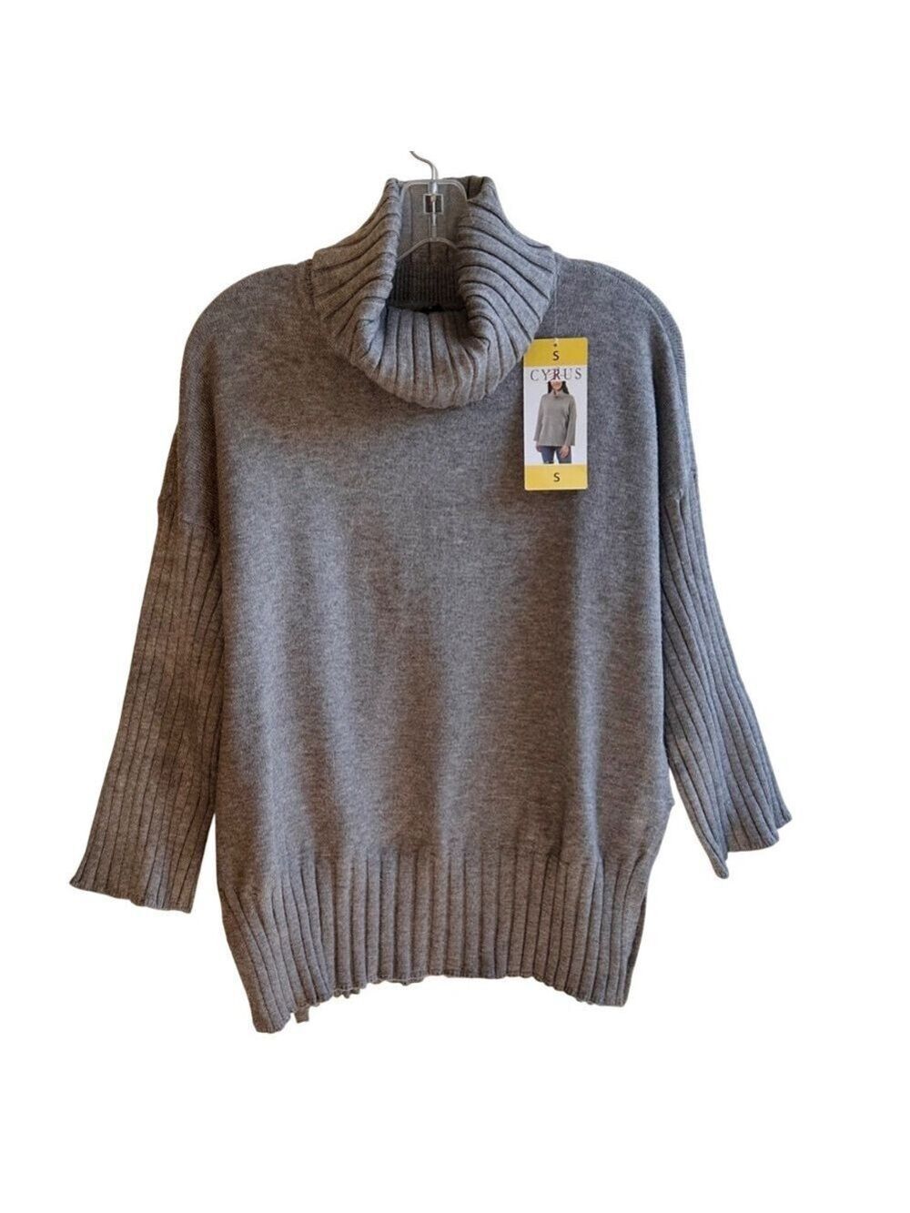 NWT Cyrus Turtleneck Heathered Gray Sweater S